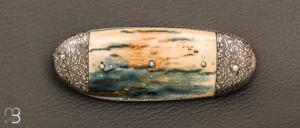   Couteau " Bouledogue" de Jean Pierre Veysseyre - Ivoire de mammouth et lame damas