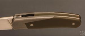     Couteau  " custom " pliant de David Lespect - G10 / Titane et RWL34