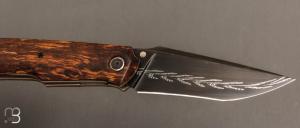    Couteau custom de Berthelemy Gabriel - La Forge Agab - Koa et Damas