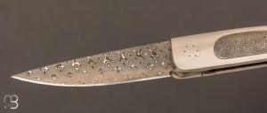   Couteau "  Pièce unique " custom par Jean-Pierre Martin - Damas de Friedrich Schneider