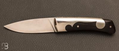 Couteau de collection modle "Vignon" par Alain Conesa - Acier & Cuir