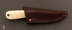 Couteau de cou Enzo Necker micarta blanc 9802