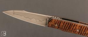   Couteau " liner lock " custom de David Lespect - Koa et C105