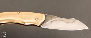   Couteau " lock-back " custom par Silas Coutellerie - Laiton et lame en XC100