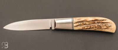   Couteau  "  slipjoint  " par Honoré Vilain - bois de Cerf sambar et RWL34