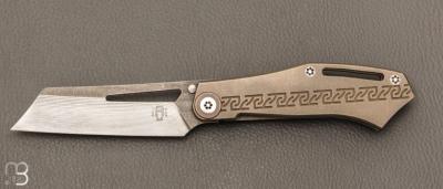  Couteau " DAO frame lock " custom par Torpen Knives - Jérôme Hovaere - Titane et Damax™