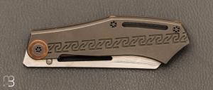  Couteau " DAO frame lock " custom par Torpen Knives - Jérôme Hovaere - Titane et Damax™