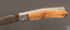  Couteau " Ipanema " custom par David Breniere - Ivoire de mammouth et lame damas