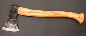  Hache Style « forestière » par Frederic Maschio - Rape / Tranchant C70  et manche en frêne