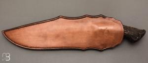   Couteau " Grand Bowie Sub hilt  " de Samuel Lurquin - Cerf sambar