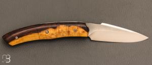   Couteau " Skadi " par Cédric Destombes - Coutellerie Caddarik - Bois de fer et RWL34