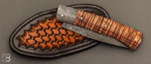 Couteau  " Talar XXL " de Anthony Brochier - Tasmanian blackwood et lame damas