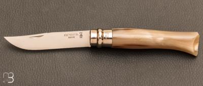 Couteau Opinel n°8 Hermes - Corne Blonde avec coffret