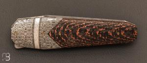 Dague " custom " par Fabrizio Silvestrelli - Fatcarbon® et damasteel