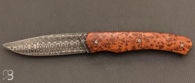  Couteau " 1820 " par MARGRITA David - MisterBull - Damas et Loupe de Thuya