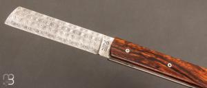 Couteau  "  20/20® " bois de fer et lame damas par Le Fidèle