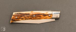   Couteau " Alpin " par Erwan Pincemin - Ivoire de mammouth et lame en N690