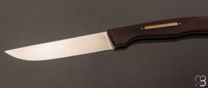 Couteau " Big Lock-back  " custom par Petr Hofman - Black Chacate wood et RWL34