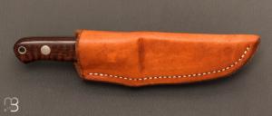 Couteau  "  Bill's Drop Point Hunter " custom par Steven R. Johnson - Snakewood