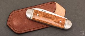   Couteau " Bouledogue " fait main par Laurent Gaillard - Os / 14C28N