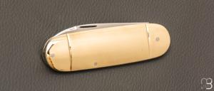   Couteau " Bouledogue " custom de Maxime Rossignol - La Forge de Max - Laiton et lame en N690