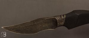   Couteau " CROM " custom Semi intégral fixe de Samuel Lurquin - G10