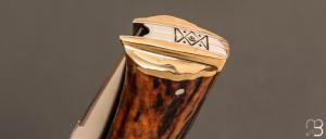   Couteau " Chasse bi-lame " pliant fait main par Bastien Toubhans - Atelier Beau Merle