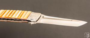   Couteau " Chiqurin Gold lip Pearl " custom par Koji Hara