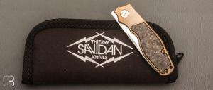  Couteau " Creed " custom framelock par Thierry Savidan - Titane et Fat carbon