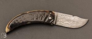 Couteau  "  Curni lame damas " par Alexandre Musso