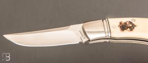   Couteau  " Fox #0 Lock Back" par Aleksandr Vetrov - Micarta / M390