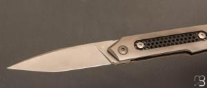   Couteau " Frame lock " custom par Samuel Jugieau - Titane et lame en RWL34
