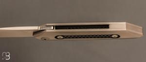   Couteau " Frame lock " custom par Samuel Jugieau - Titane et lame en RWL34