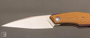  Couteau " Front flipper " custom par Samuel Jugieau - G10 et lame en RWL34