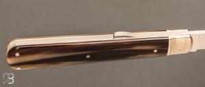 Couteau " Gros cul " par Adrien Vautrin - Corne blonde et 14c28N