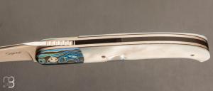  Couteau " Interprétation Laguiole " custom de Stéphane Sagric - Nacre et RWL34