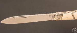  Couteau "Interprétation du Violon" par Romain Alvarez - Ivoire de mammouth