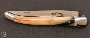 Couteau "Laguiole Berthier" pointe de corne 13cm lame en XC75