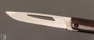 Couteau " Le 26 " par MTBlades Benjamin Thuillier - Micarta lin et lame en 14C28