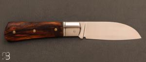   Couteau  "  Le Bourru " custom de Jérôme Bellon - Bois de fer et RWL-34