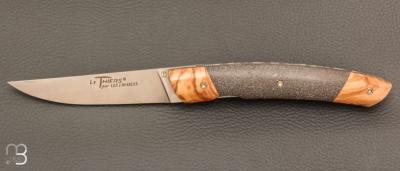   Couteau " Le Thiers® " pliant par l'Atelier Les 2 Diables - Lave et olivier