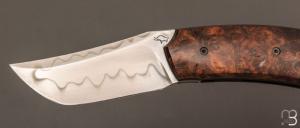   Couteau " Liner lock " custom par Guy Poggetti - Châtaignier et lame en C130
