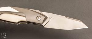   Couteau " Liner lock " custom par Samuel Jugieau - Elforyn et lame en RWL34