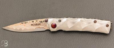  Couteau MC33MD par Mcusta - Damas et Rainbow damas - Pièce Unique