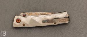  Couteau MC33MD par Mcusta - Damas et Rainbow damas - Pièce Unique