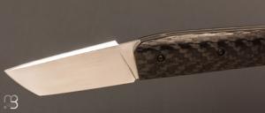 Couteau " Mastard " custom par Christophe Arbogast - Fibre de carbone et lame en RWL34