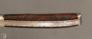 Couteau " Mini-Mix " pliant artisanal de Cyril Kalisz - Bois de fer et RWL34
