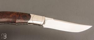 Couteau " Mini-Mix " pliant artisanal de Cyril Kalisz - Bois de fer et RWL34