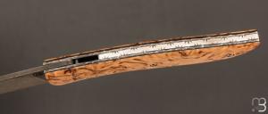 Couteau " le Névé " par Tim Bernard - Bouleau de Norvège et lame 14C28