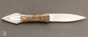   Couteau " L'Oegopsyde " fait main par Laraud Blade  - Ivoire de mammouth et 14C28